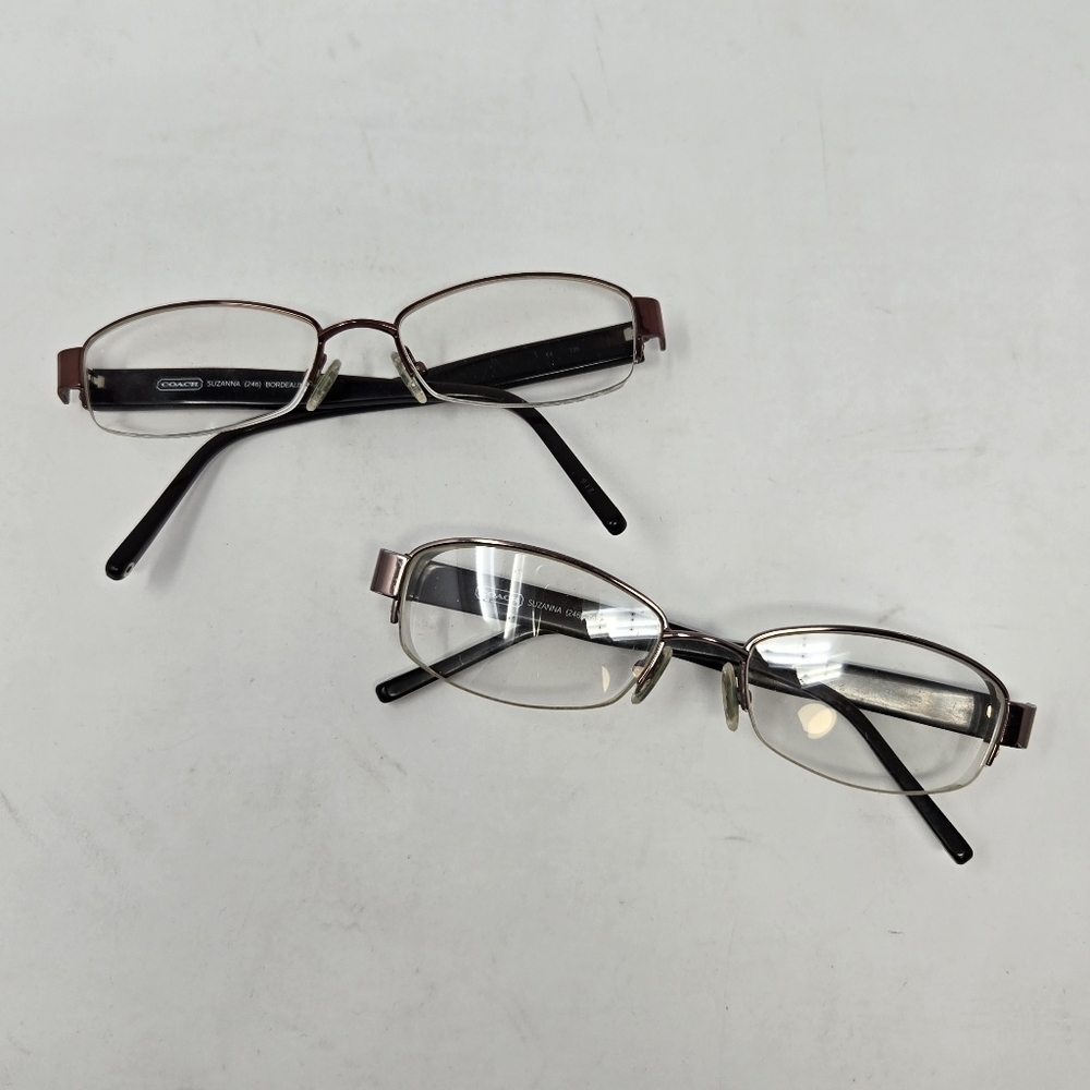 COACH EYEGLASSES SET OF 2 SUZANNA 246 STYLE TAN & BORDEAUX CLASSIC CC  50-17-135